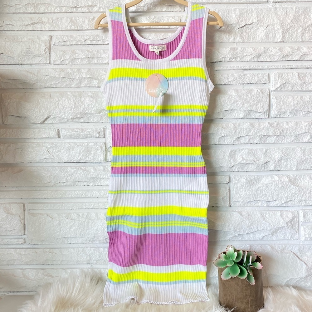 Jolie and Joy striped multicolor sweater dress